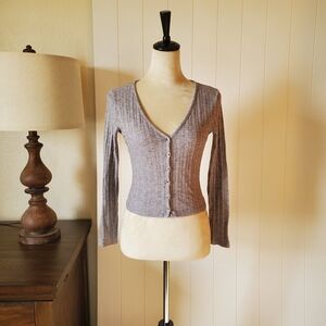 Dress Forum Gray V-Neck Cardigan